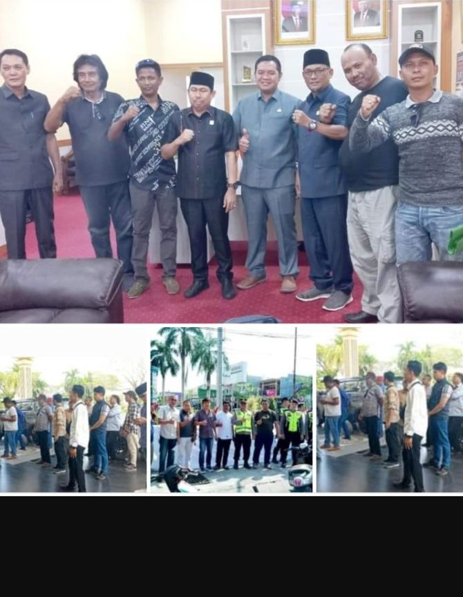 Aksi Damai Gabungan Aliansi Tolak Perda Tapal Batas, Diterima Pimpinan DPRD Tanjabbar