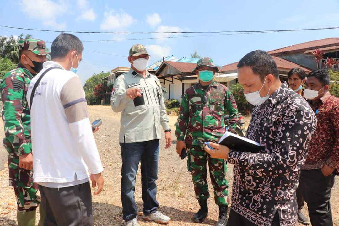 Wabup Dan Dandim Tinjau Lokasi TMMD di Kecamatan Muara Papalik